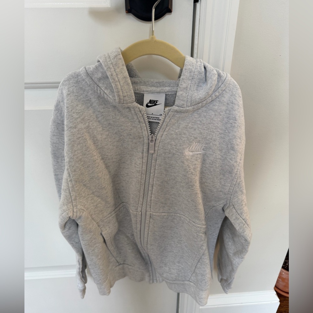 Nike Zippered Hoodie Sweatshirt - Little Kids Small